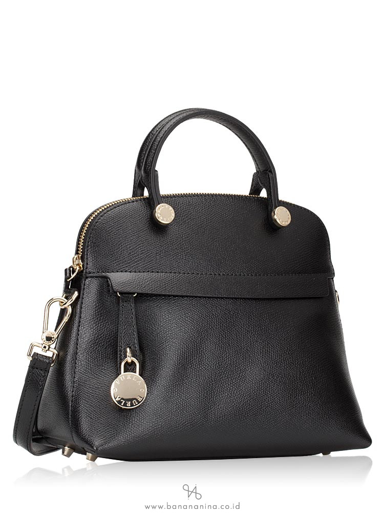 FURLA Piper Extra Mini Dome Satchel Black