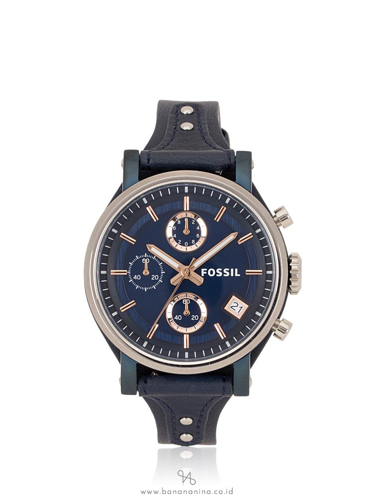 FOSSIL ES4113 Boyfriend Sport Chronograph Leather Blue