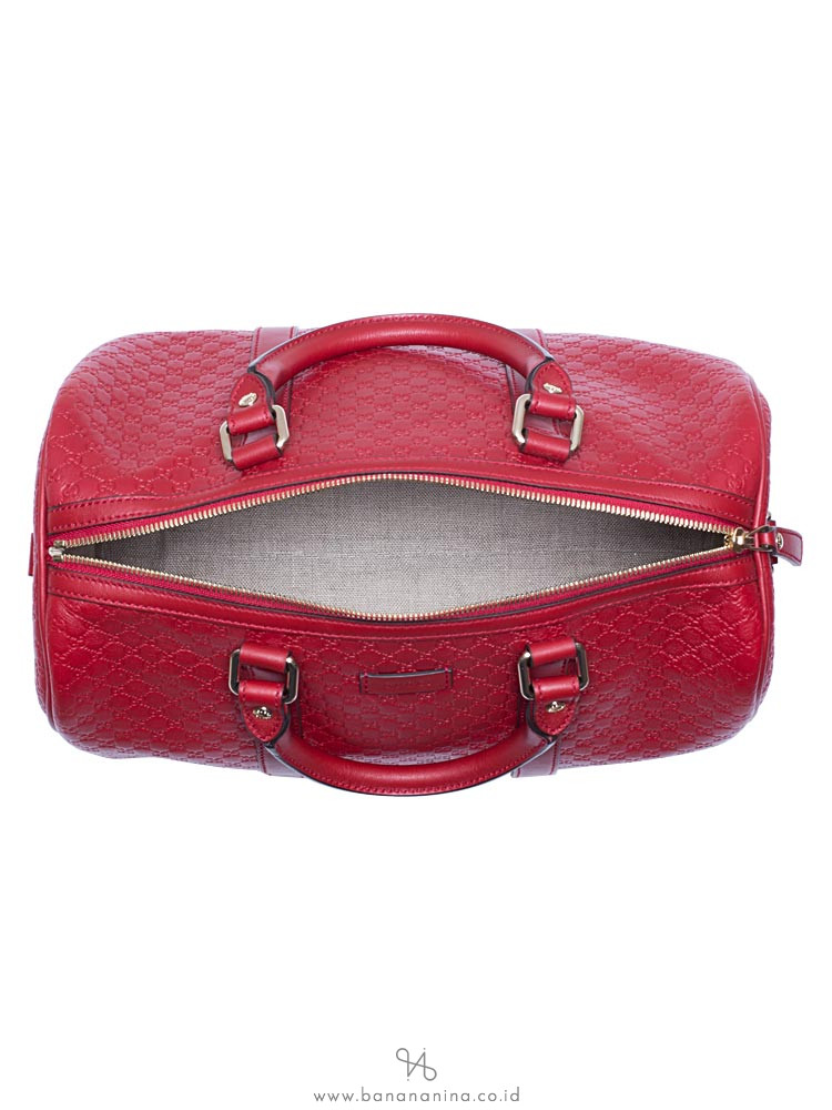 GUCCI Guccissima Boston With Strap Red
