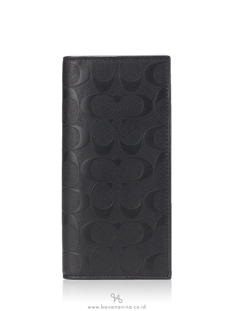 COACH Men 75365 Signature Breast Pocket Wallet Black