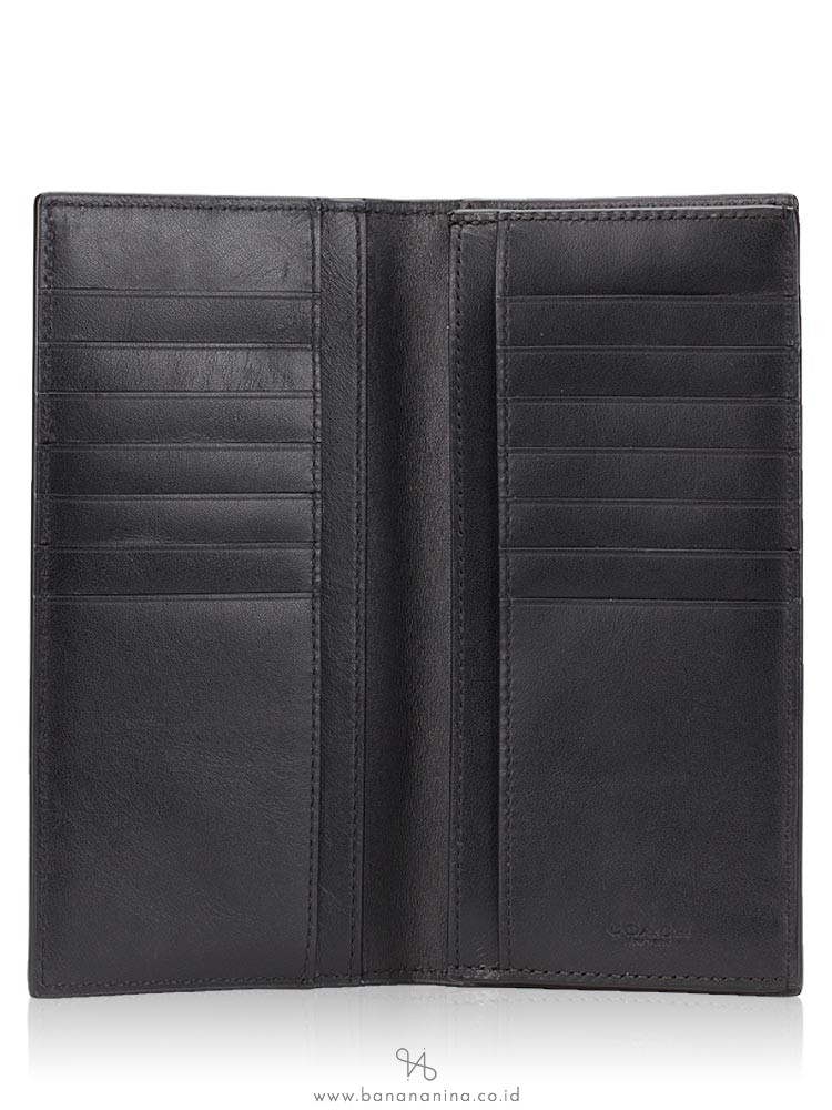 COACH Men 75365 Signature Breast Pocket Wallet Black