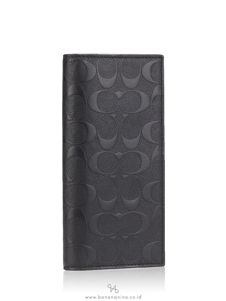 COACH Men 75365 Signature Breast Pocket Wallet Black