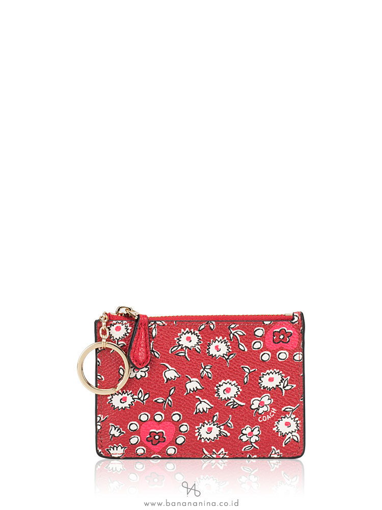 COACH 57852 Boxed Wild Hearts Mini Skinny Red Multi