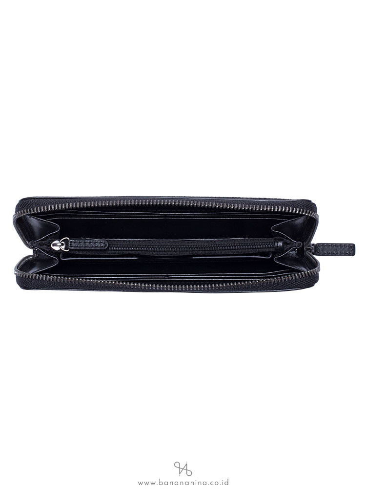 MICHAEL KORS Men Jet Set Signature Zip Wallet Black