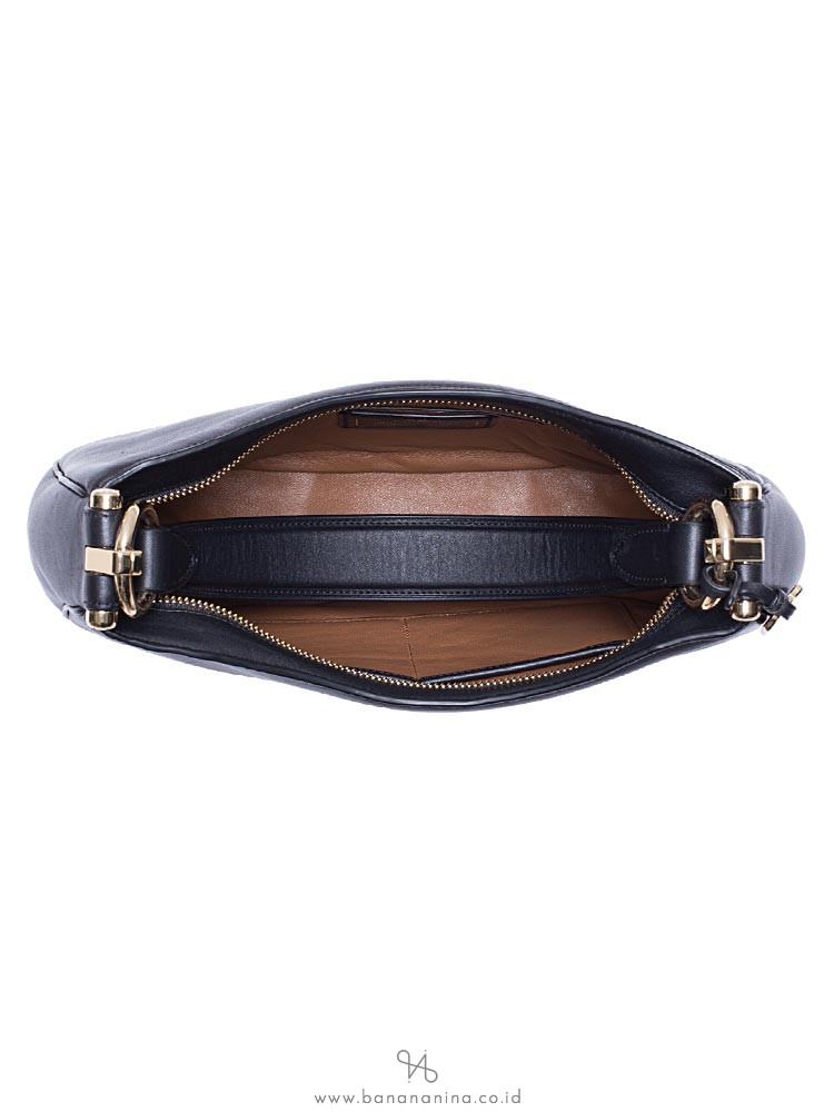 COACH 54446 Glovetanned Small Nomad Leather Hobo Black