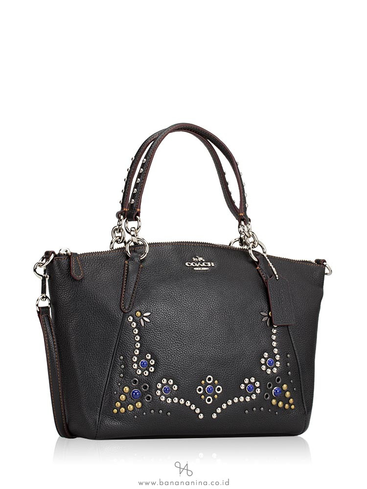 COACH 59348 Studded Border Small Kelsey Black