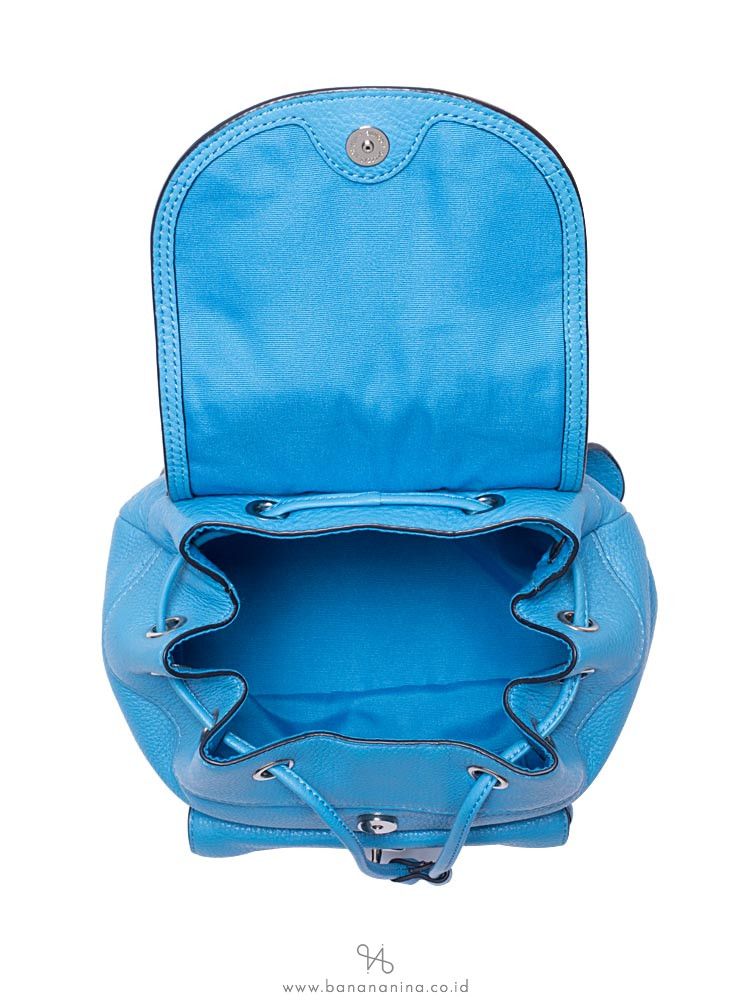 COACH 37621 Pebble Leather Mini Billie Backpack Azure