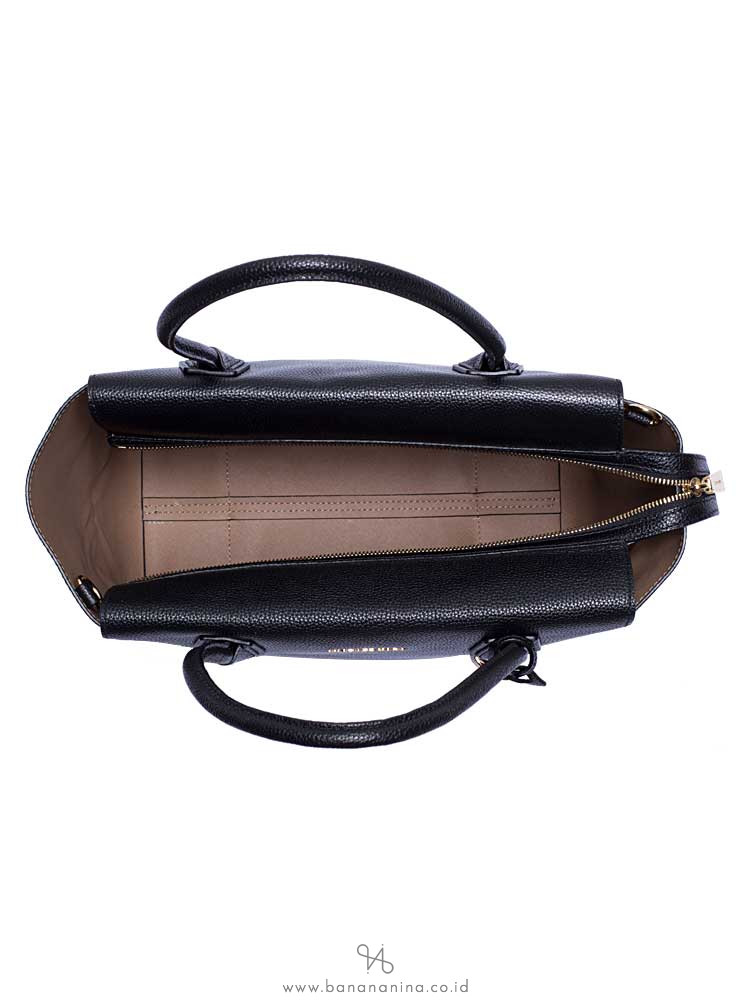 MICHAEL KORS Mercer Large Leather Satchel Black