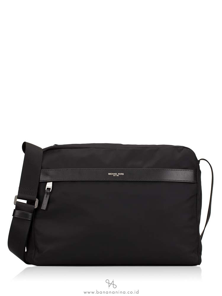 MICHAEL KORS Men Kent Nylon Large Messenger Black