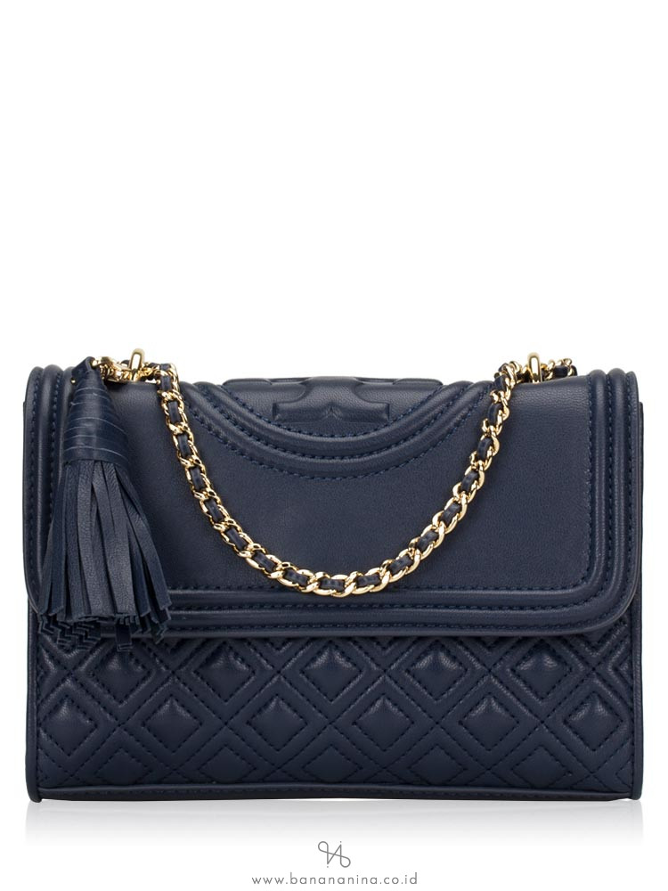 TORY BURCH Fleming Small Convertible Shoulder Bag Royal Navy