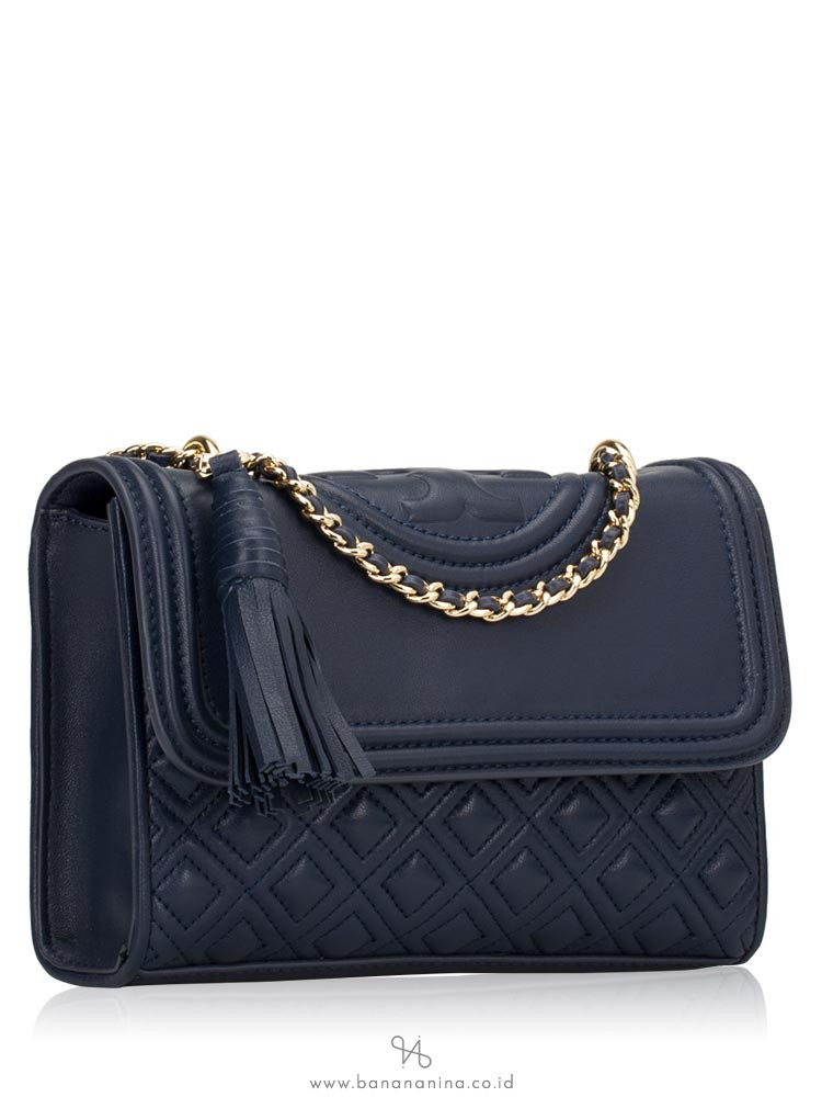 TORY BURCH Fleming Small Convertible Shoulder Bag Royal Navy