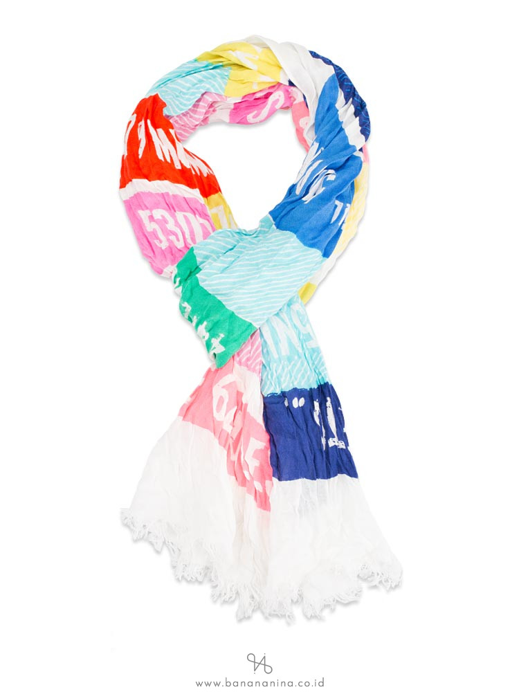 KATE SPADE Street Signs Around The World Scarf Multi