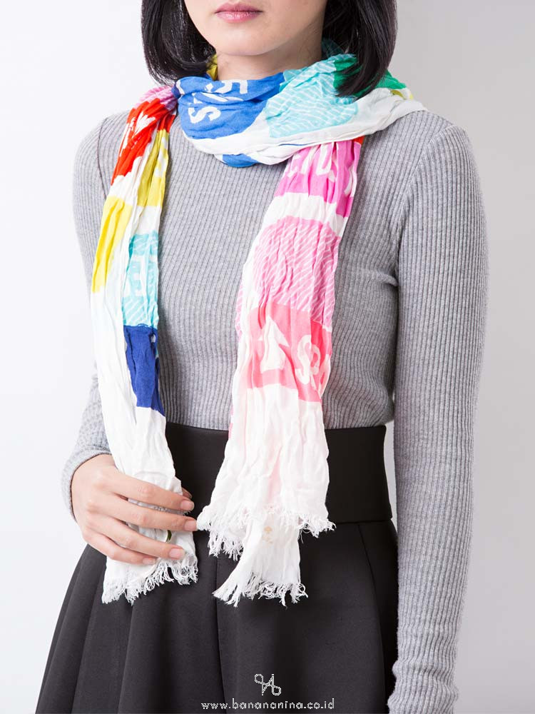 KATE SPADE Street Signs Around The World Scarf Multi
