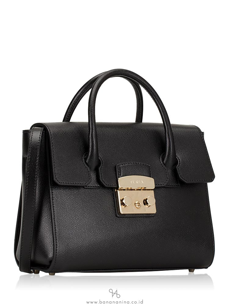 FURLA Metropolis Small Top Handle Satchel Onyx