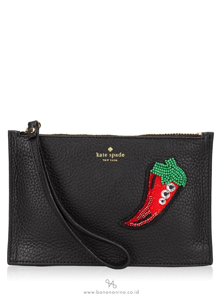 KATE SPADE On Purpose Novelty Mini Pouch Black Cement