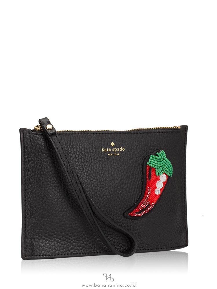 KATE SPADE On Purpose Novelty Mini Pouch Black Cement