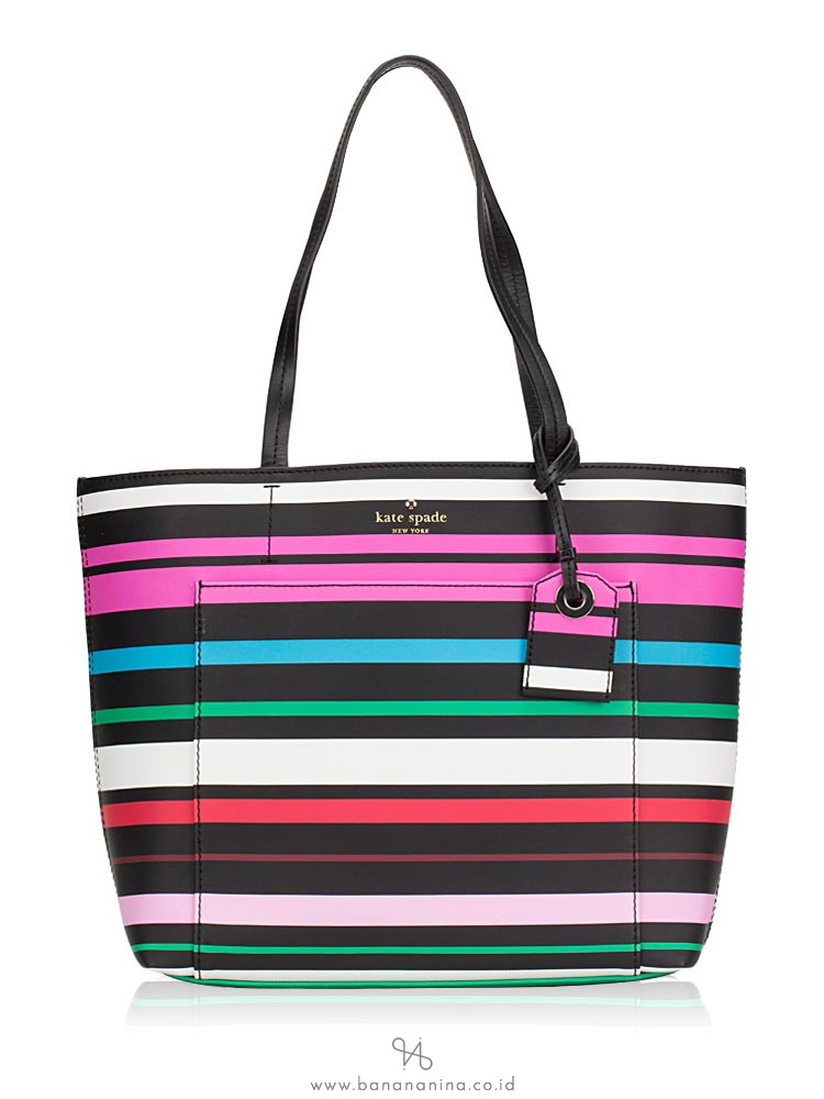KATE SPADE Harding Street Stripe Small Riley Black Multi