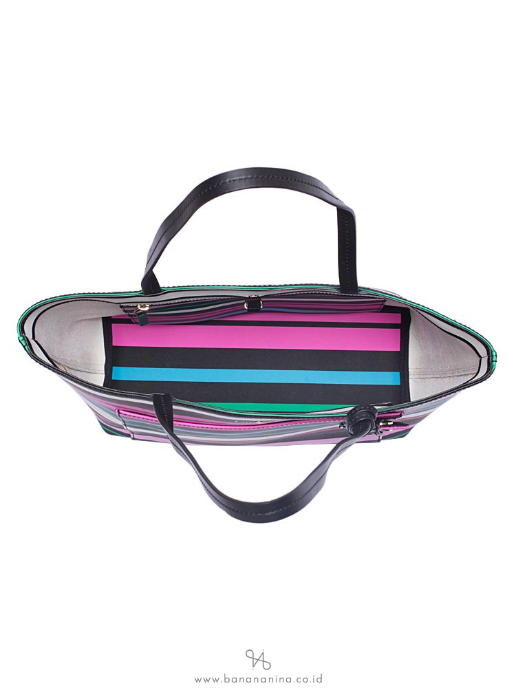 KATE SPADE Harding Street Stripe Small Riley Black Multi