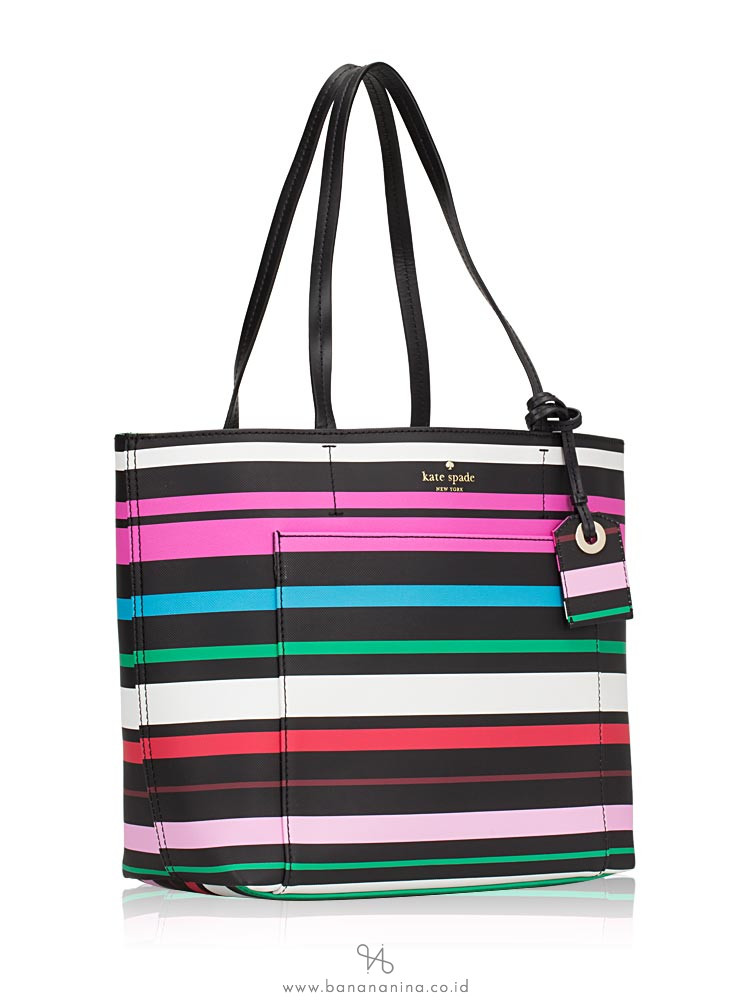 KATE SPADE Harding Street Stripe Small Riley Black Multi