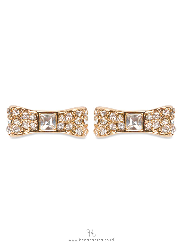 KATE SPADE Ready Set Bow Earring Clear Gold