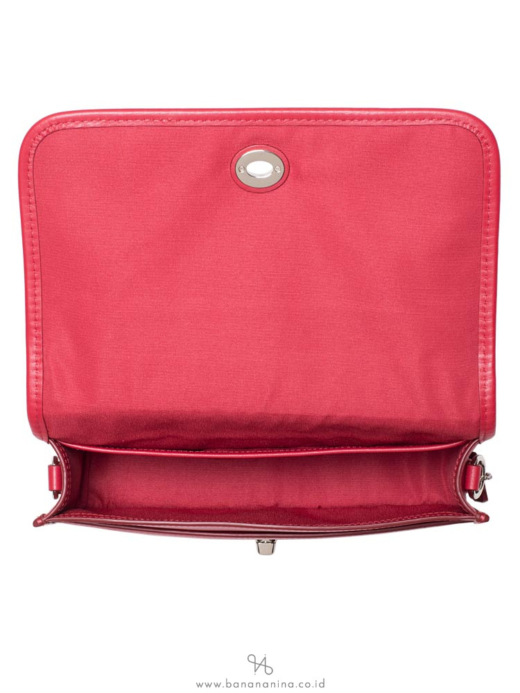COACH 20912 Varsity Patches Leather Penny Crossbody True Red