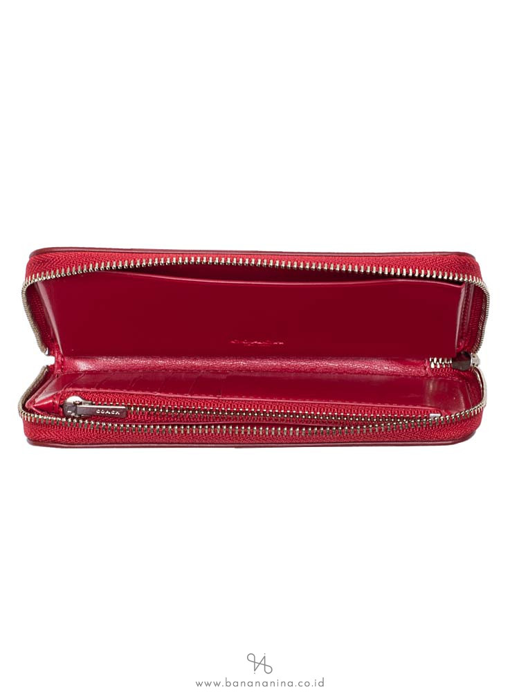 COACH 20976 Varsity Patches Leather Phone Wallet True Red