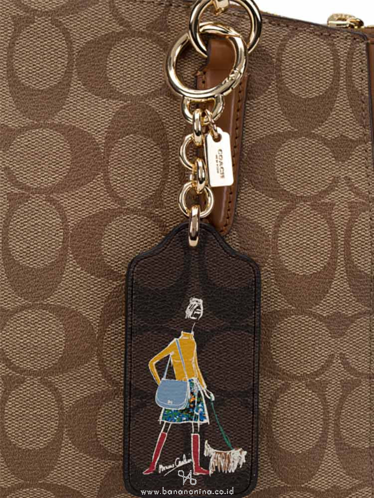 COACH 58504 Bonnie Key Chain Black Brown