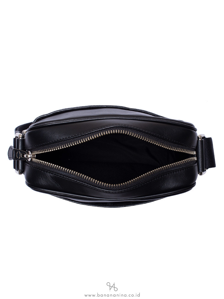COACH Men 11741 Signature Crossgrain Embossed Flight Bag Black