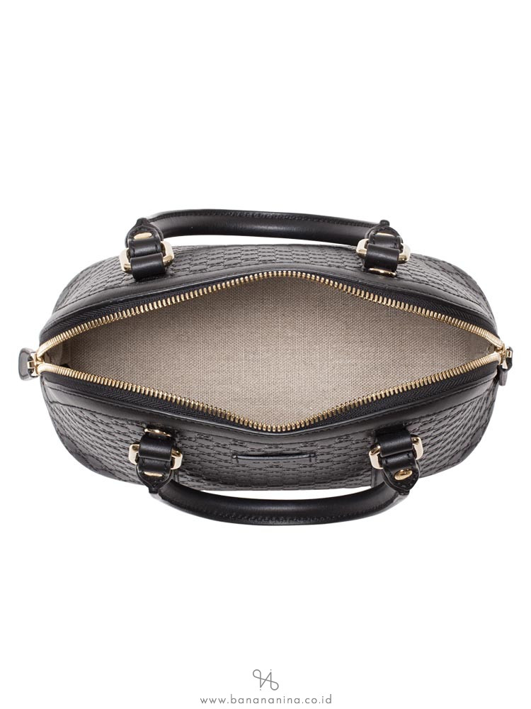 GUCCI Micro Guccissima Mini Dome Satchel Black