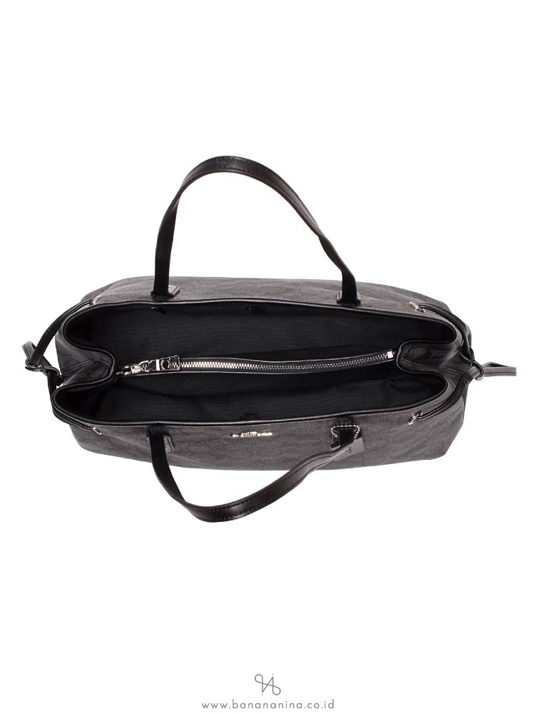 COACH 57842 Signature Drawstring Carryall Black Smoke