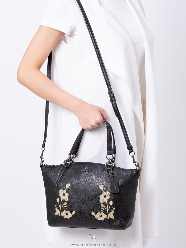 COACH 12007 Floral Embroidery Small Kelsey Black