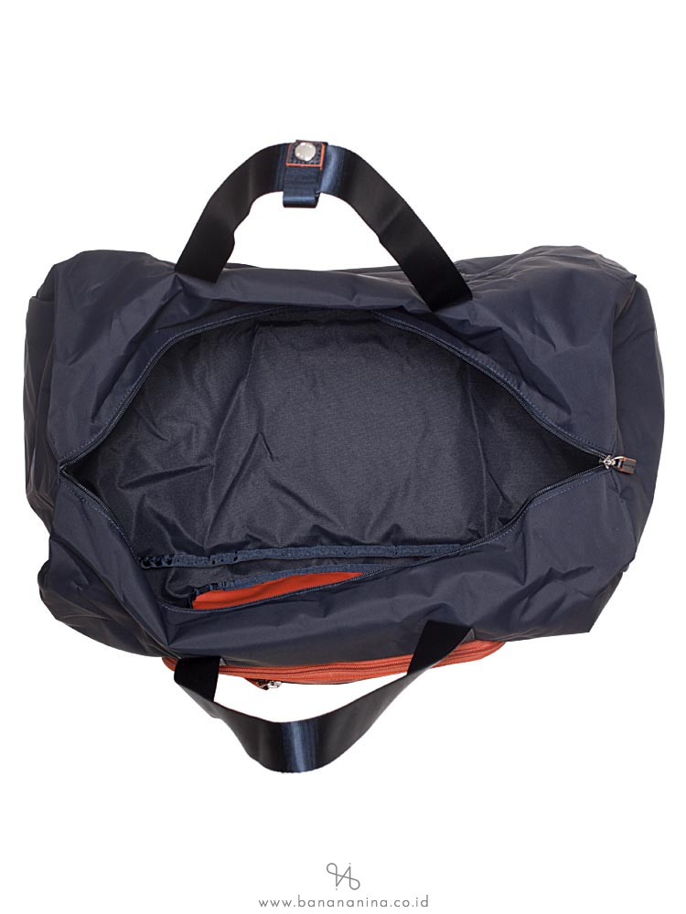 TUMI Men Packable Duffle Zip Travel Navy Orange