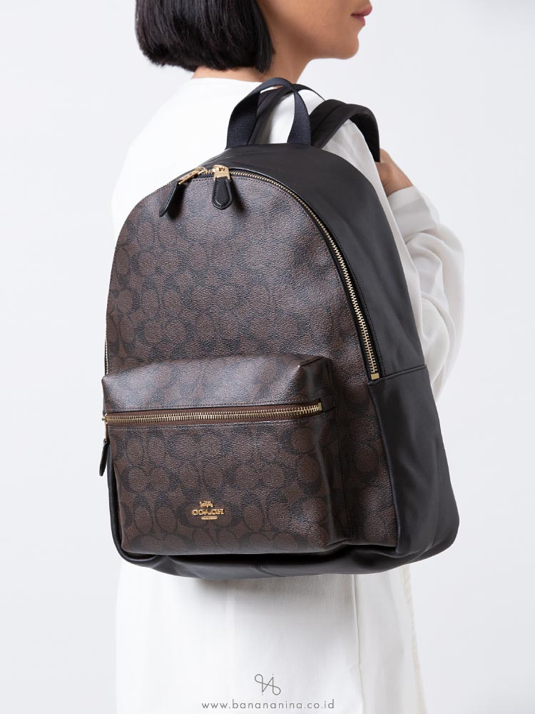coach charlie backpack in signature