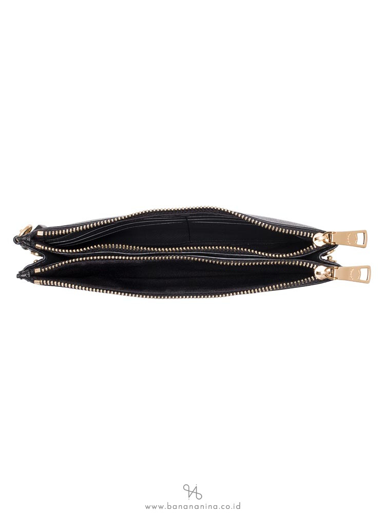 COACH 12081 Crossgrain Crosby Clutch Black