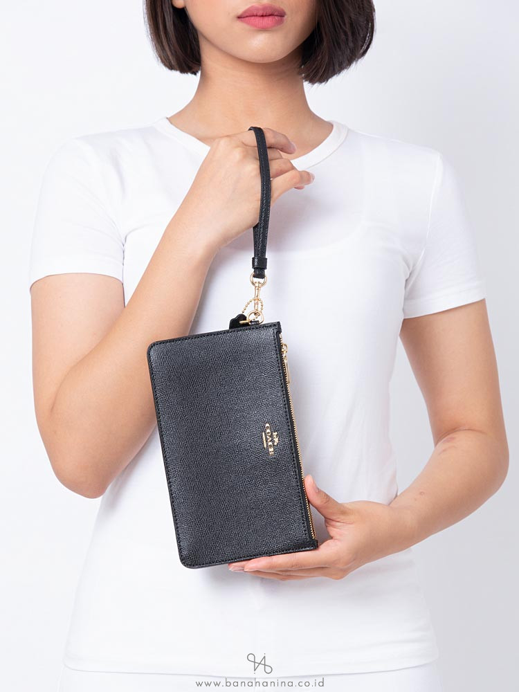 COACH 12081 Crossgrain Crosby Clutch Black