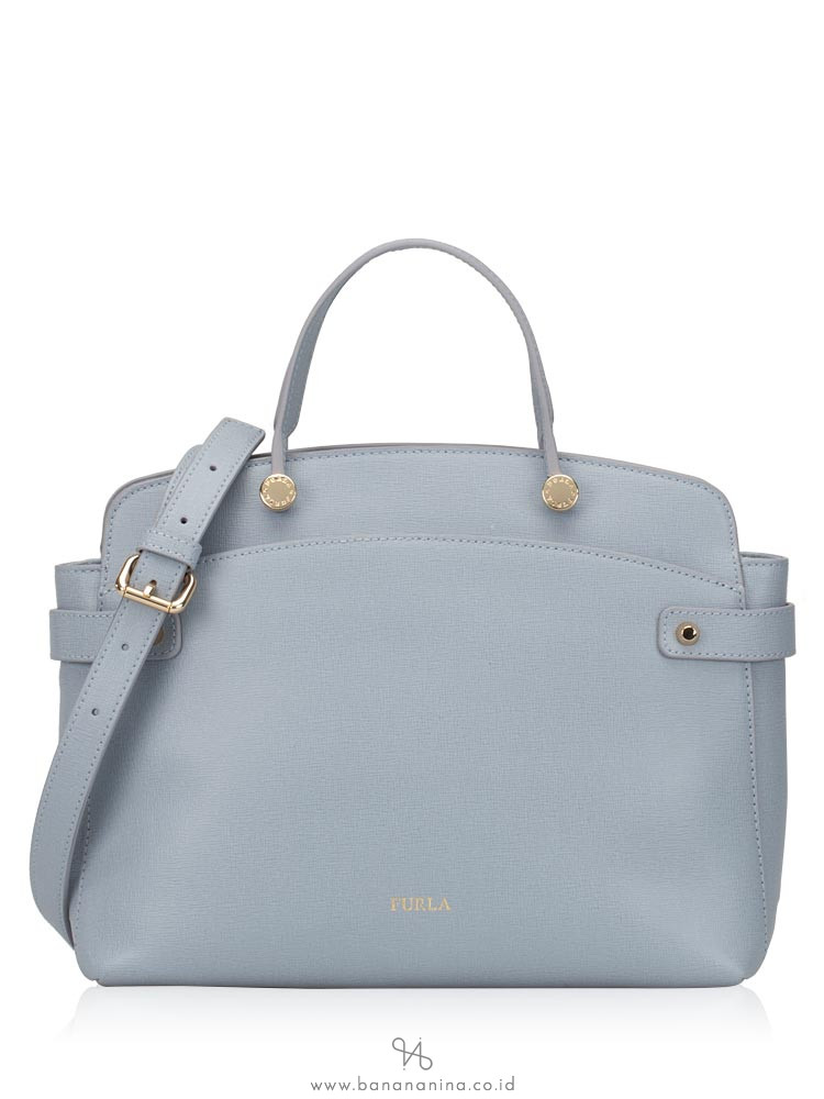 FURLA Agata Medium Satchel Light Blue