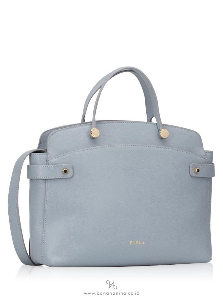 FURLA Agata Medium Satchel Light Blue