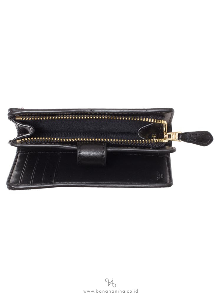 COACH 23553 Signature Medium Wallet Brown Black