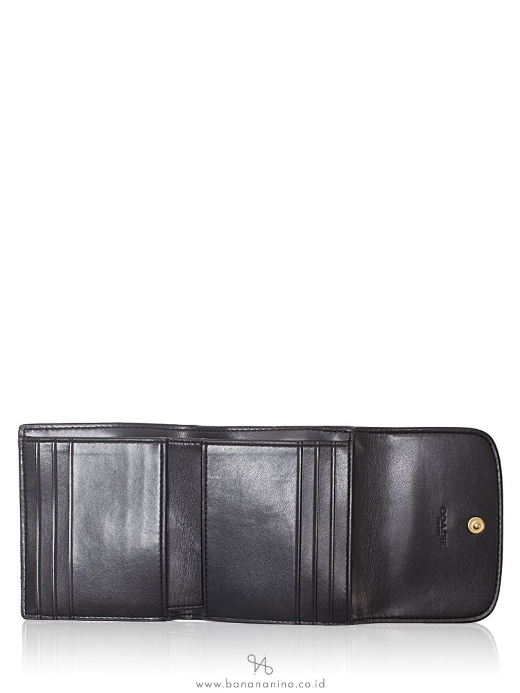 COACH 87589 Signature Soft Leather Small Wallet Brown Black