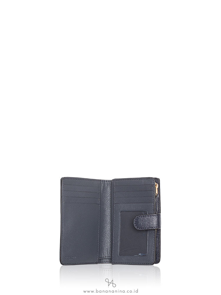COACH 11484 Crossgrain Leather Medium Wallet Midnight