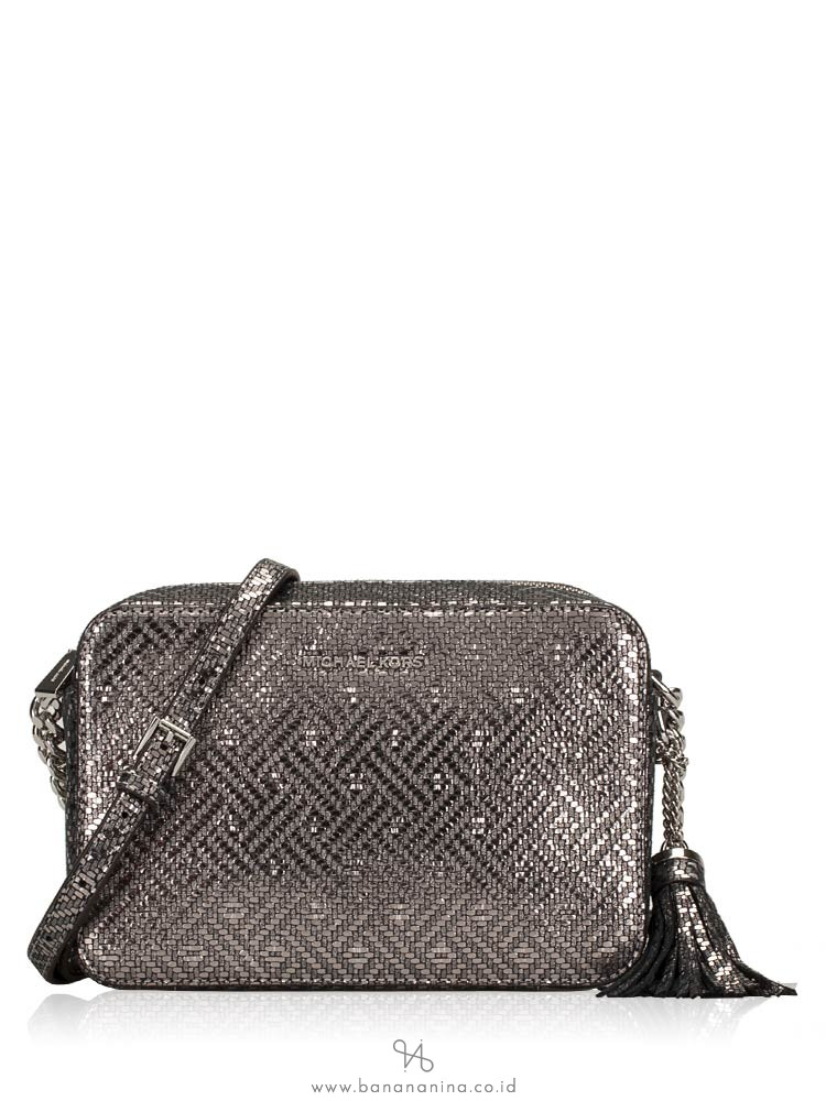 MICHAEL KORS Ginny Medium Camera Bag Silver
