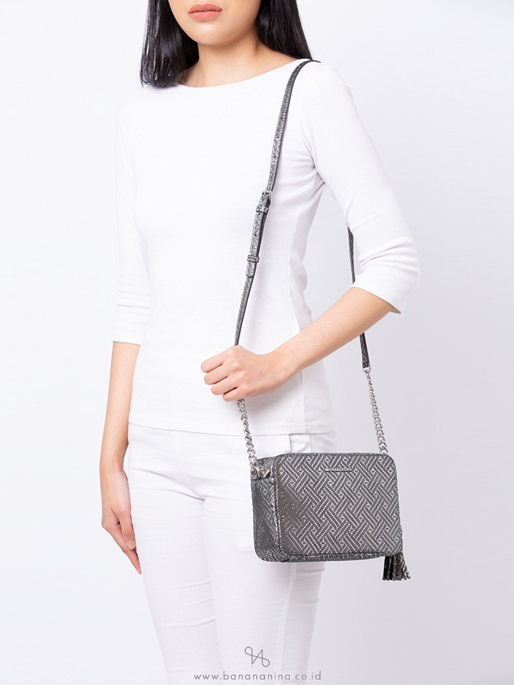 MICHAEL KORS Ginny Medium Camera Bag Silver