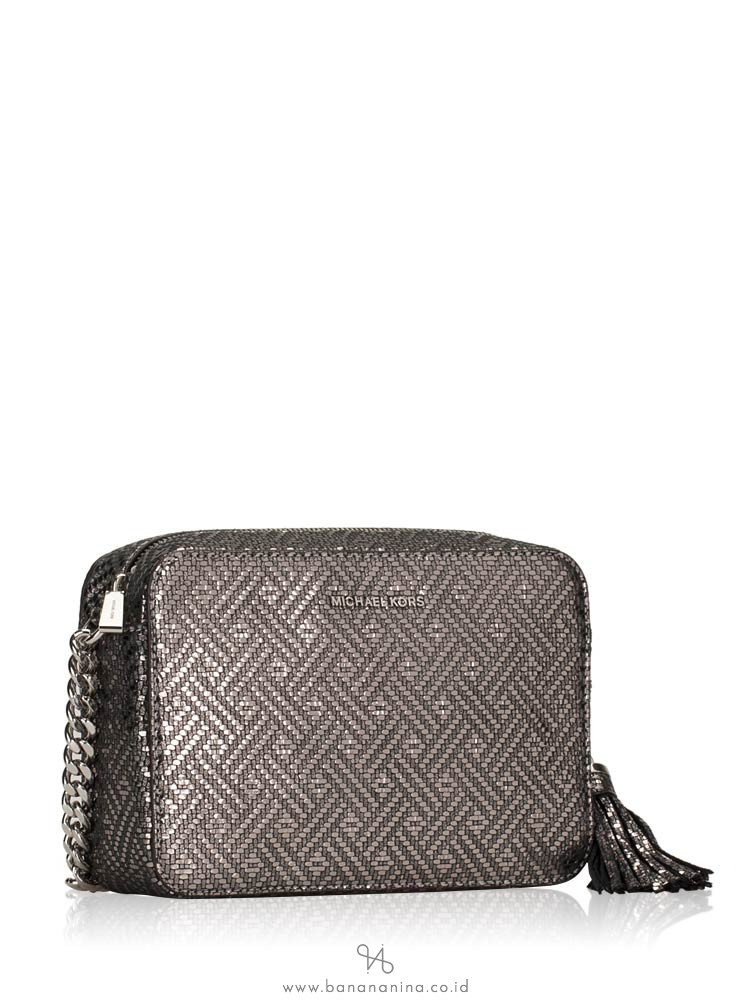 MICHAEL KORS Ginny Medium Camera Bag Silver
