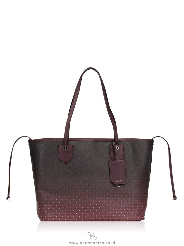BALLY Bernina Medium Tote Bordeaux