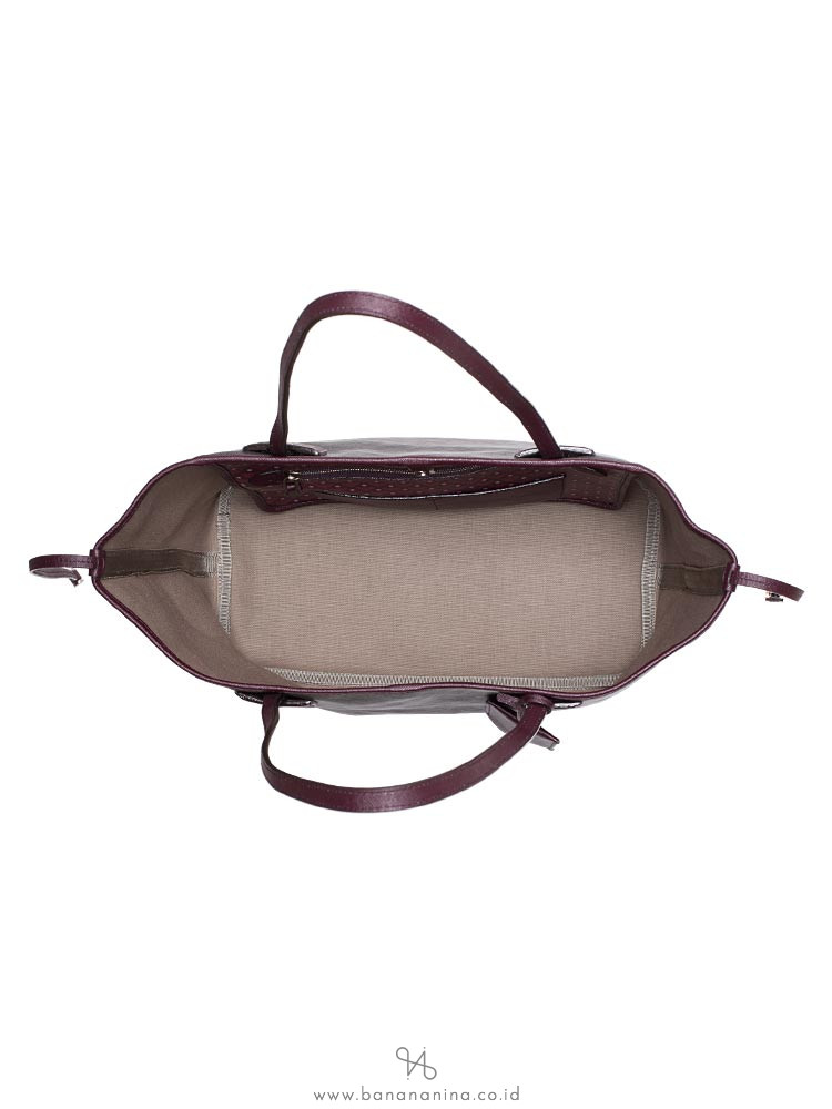 BALLY Bernina Medium Tote Bordeaux