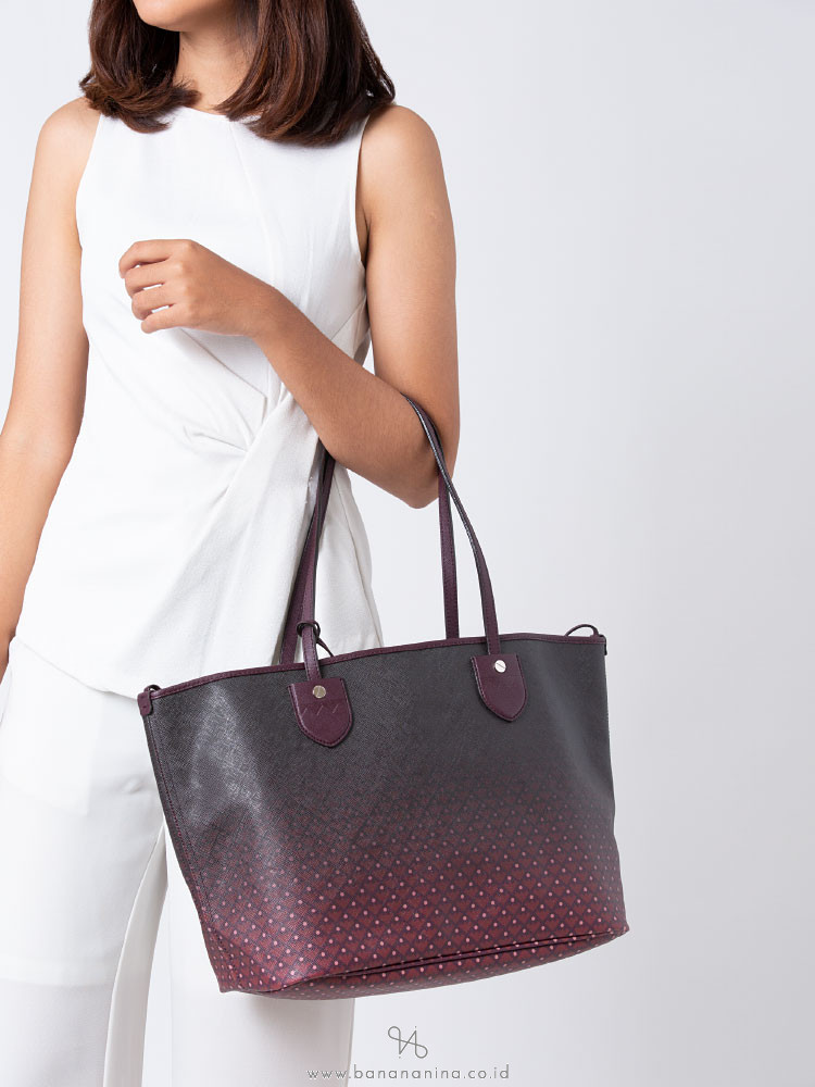 BALLY Bernina Medium Tote Bordeaux