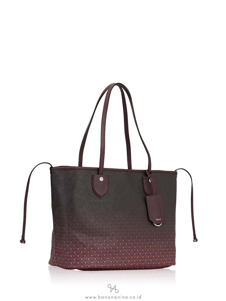 BALLY Bernina Medium Tote Bordeaux