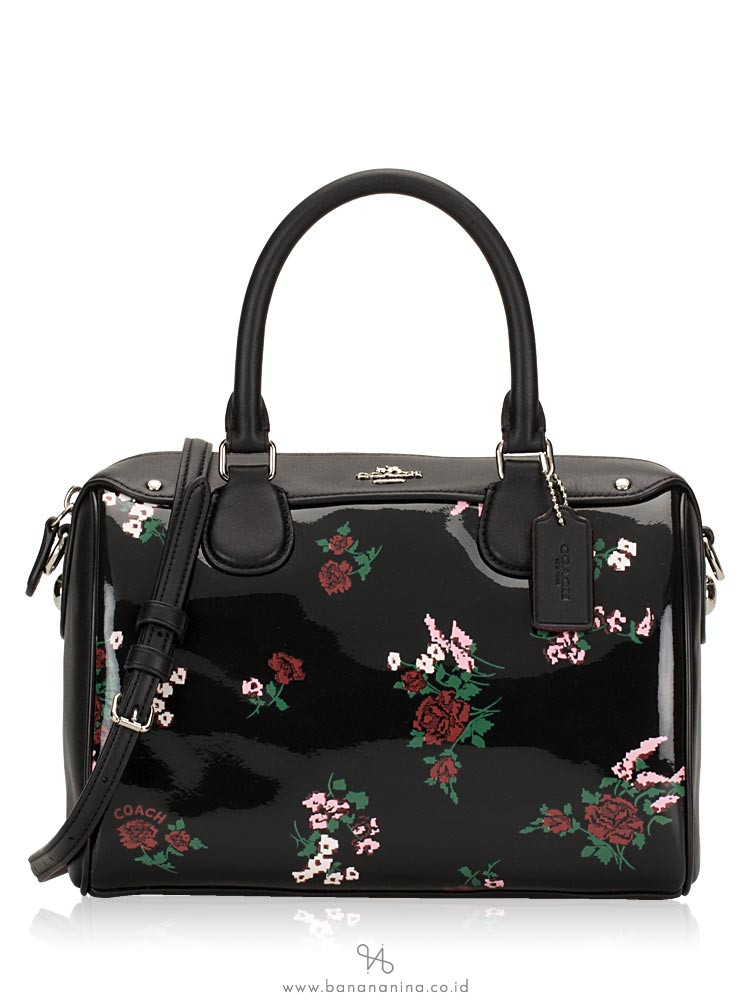 COACH 25856 Cross Stitch Patent Mini Bennet Black Multi