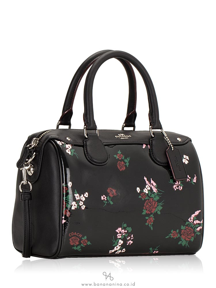 COACH 25856 Cross Stitch Patent Mini Bennet Black Multi