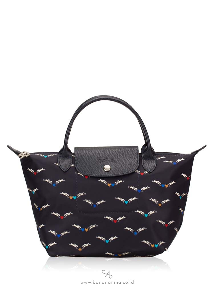 LONGCHAMP Le Pliage Chevaux Ails Small SH Navy